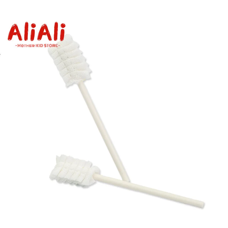 Baby Toothbrush Tongue Cleaner Infant Clean Disposable Gauze Oral Cleaning Stick 30PCS | Мать и ребенок
