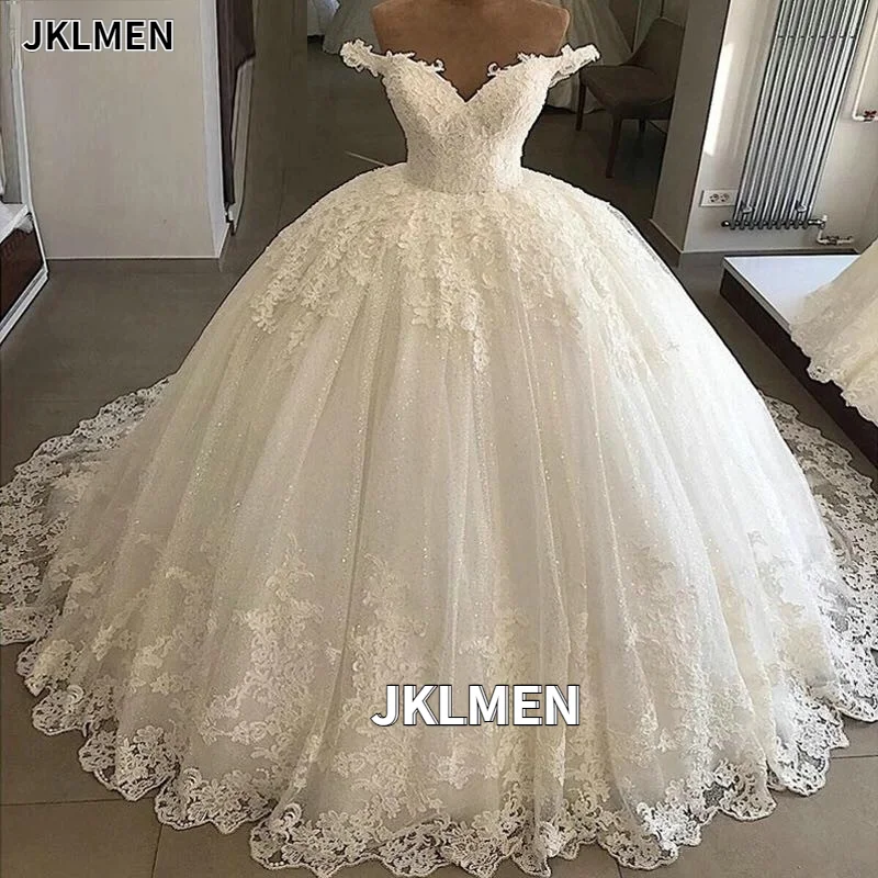 

Vintage Vestidos De Novia Casamento 2021 Bridal Gowns Ball Gown Lace Applique Wedding Dress Robe De Mariee Trouwjurk