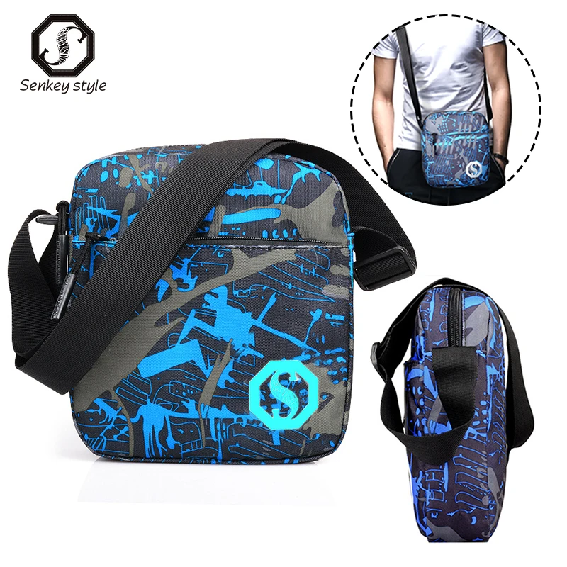 Мужская повседневная сумка мессенджер SENKEY светящаяся модная дорожная через