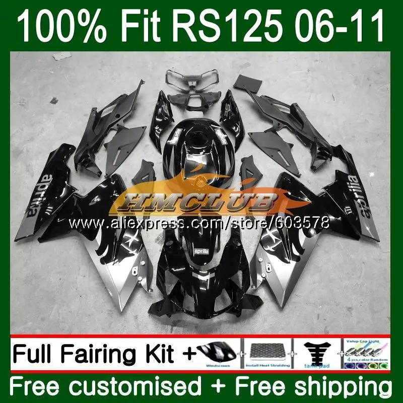 Инъекции для Aprilia RS 125 2006 2007 2008 2009 2010 2011 40CL. 15 цвета: золотистый Серебристый Серый RS4