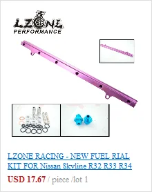 LZONE-новая Топливная рейка алюминиевая Топливная рейка для MITSUBISHI LANCER EVO 3 4G63 TURBO 1992-1995 JR5434