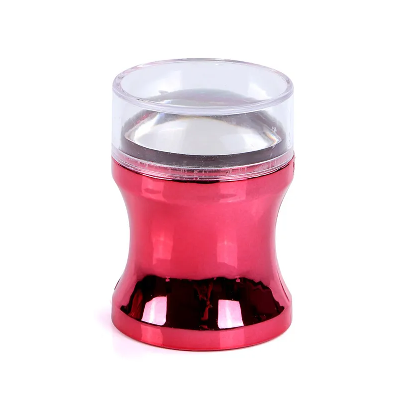 Зеркальный штамп для ногтей набор скребков Прозрачная силиконовая головка