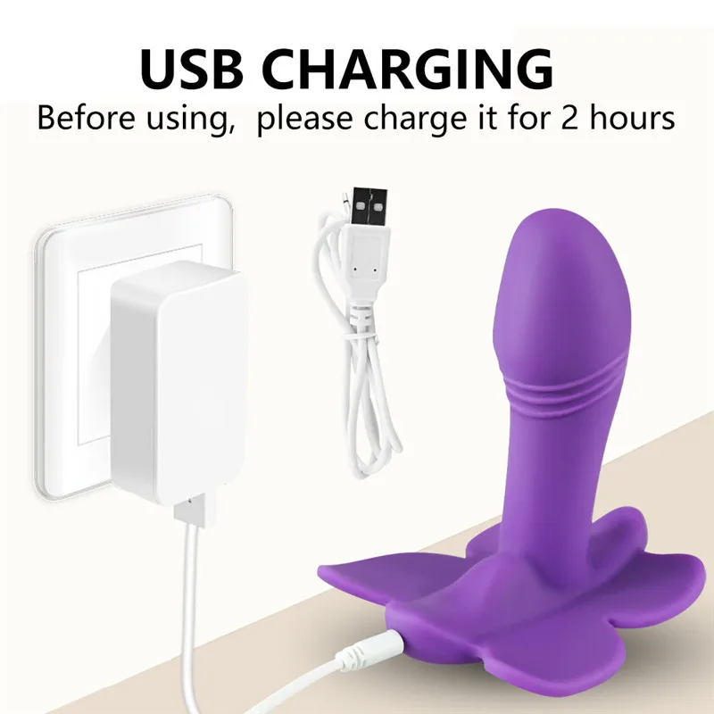 Носимый фаллоимитатор-бабочка вибратор интимные игрушки для женщин Стимулятор