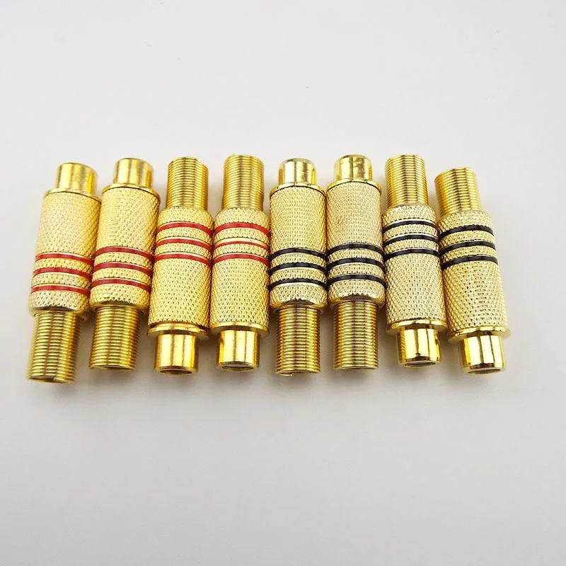 4pcs 10pcs Gold RCA Male female Connector plug Connectors adapter solder type for Audio Cable Plug Adapter Video CCTV camera |