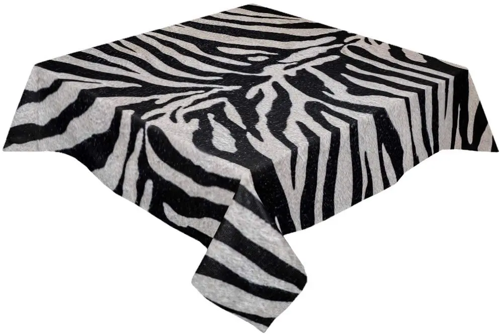 

Animals Texture Zebra Tablecloth for Kitchen Dinning Table Top