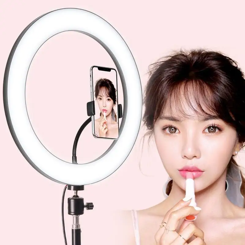 

Photography LED Selfie Ring Light For Youtube Makeup Video Live Studio HD Flash USB Fill-in Light With Controller With Stand