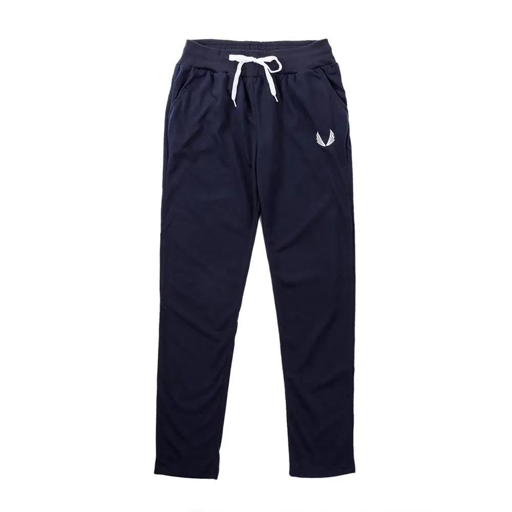Мужские повседневные спортивные брюки Slim Fit Брюки Штаны для бега тренировочные штаны Фитнес для пробежки тренировки однотонные длинные брюки - Цвет: Navy Blue