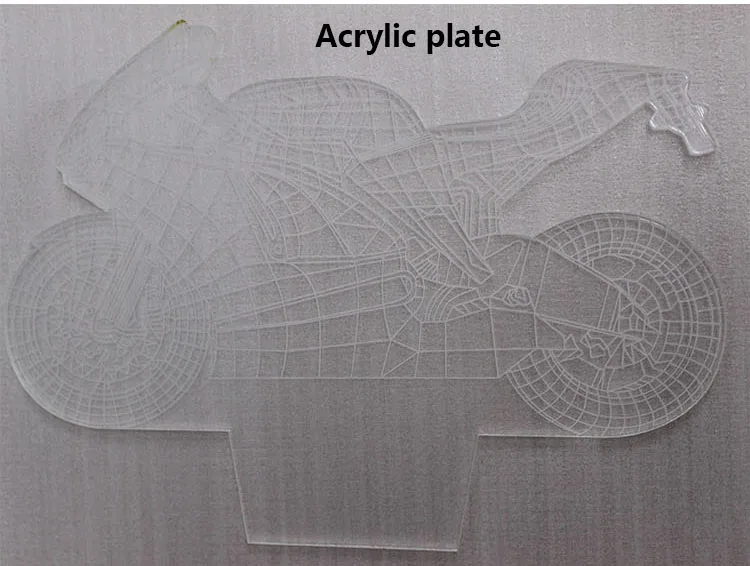 3D Night Light USB Ppowered Motorcycle LED Desk Lamp Touch Key Decoration Lights Use Home Hotel Party Holiday | Освещение