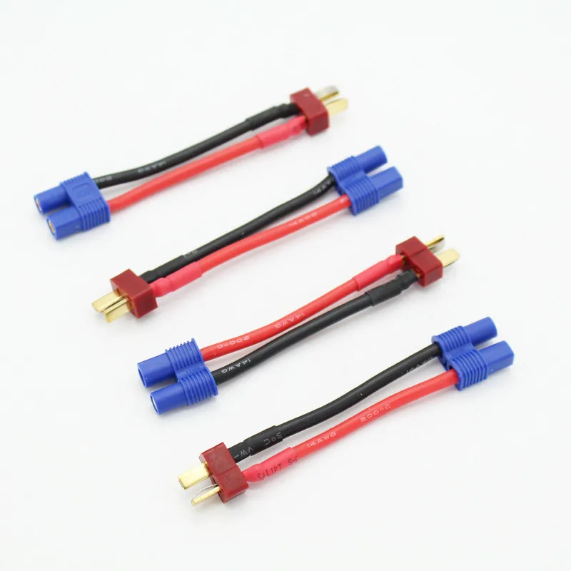 

200 pcs/Lot T Dean Male to Female EC3 Connector 14AWG 60 mm Wire Cable Adapter For RC Parts