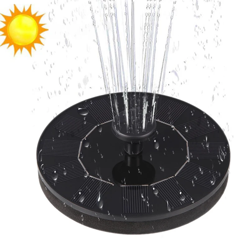 Плавающий водяной фонтан на солнечной батарее садовый с водяным насосом