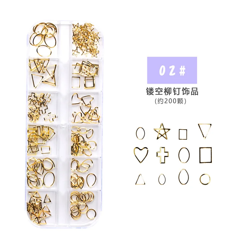 12 ячеек/коробка цветные сухие цветы для ногтевого дизайна | Красота и здоровье