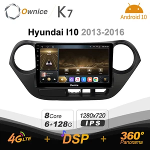 k7 ownice 6g ram 128g rom android 10 0 car radio setero for hyundai i10 2013 2016 auto audio 360 panorama optical 5g wifi free global shipping