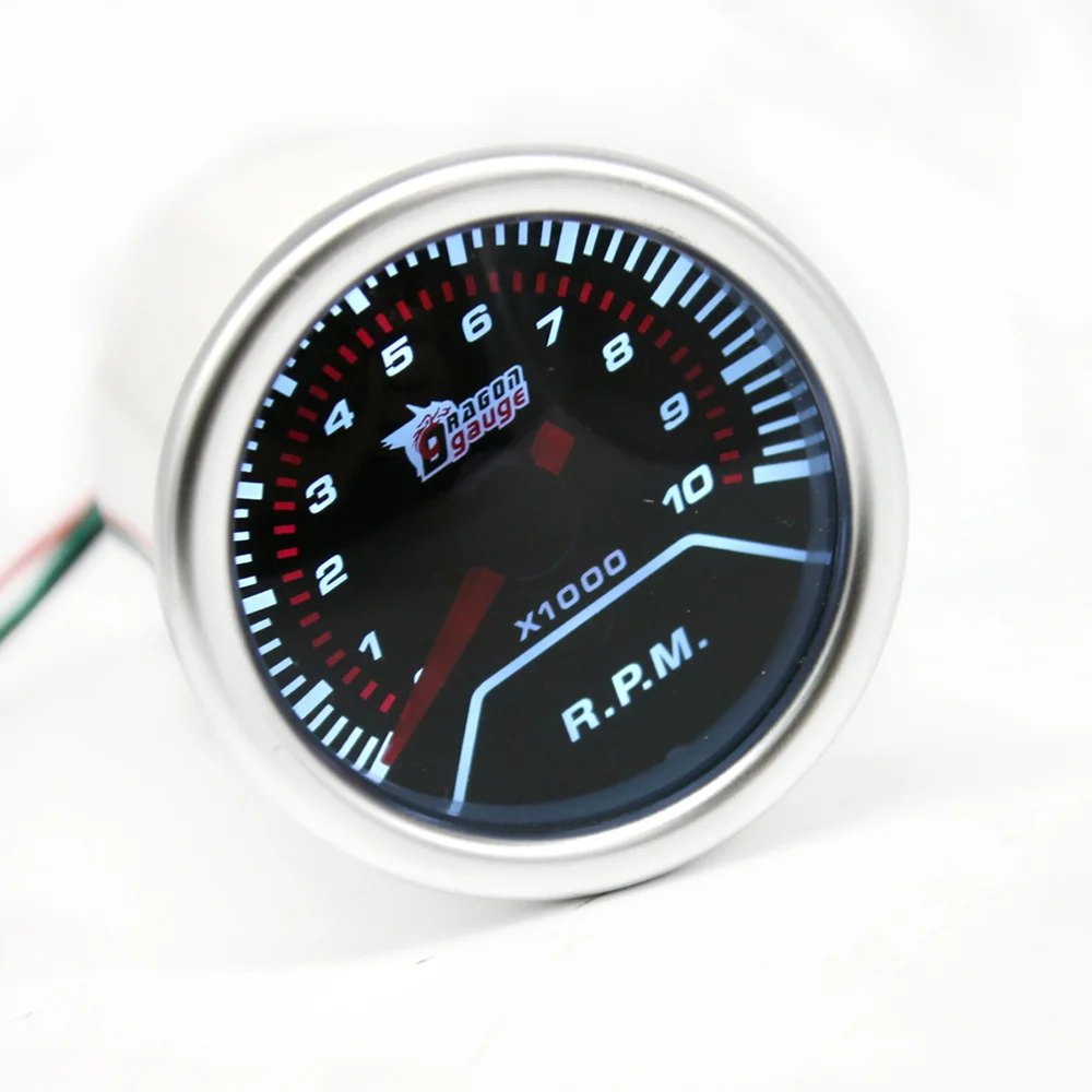 

Modified LED Auto Car Instrument 2 Inch 52mm Digital Tachometer Gauge 12V 4/6/8 Cylinder 0-8000 RPM Smoke Lens Car Speedometer