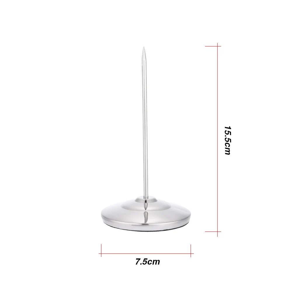 Новинка держатель для заметок из нержавеющей стали с прямым стержнем вилка купюр