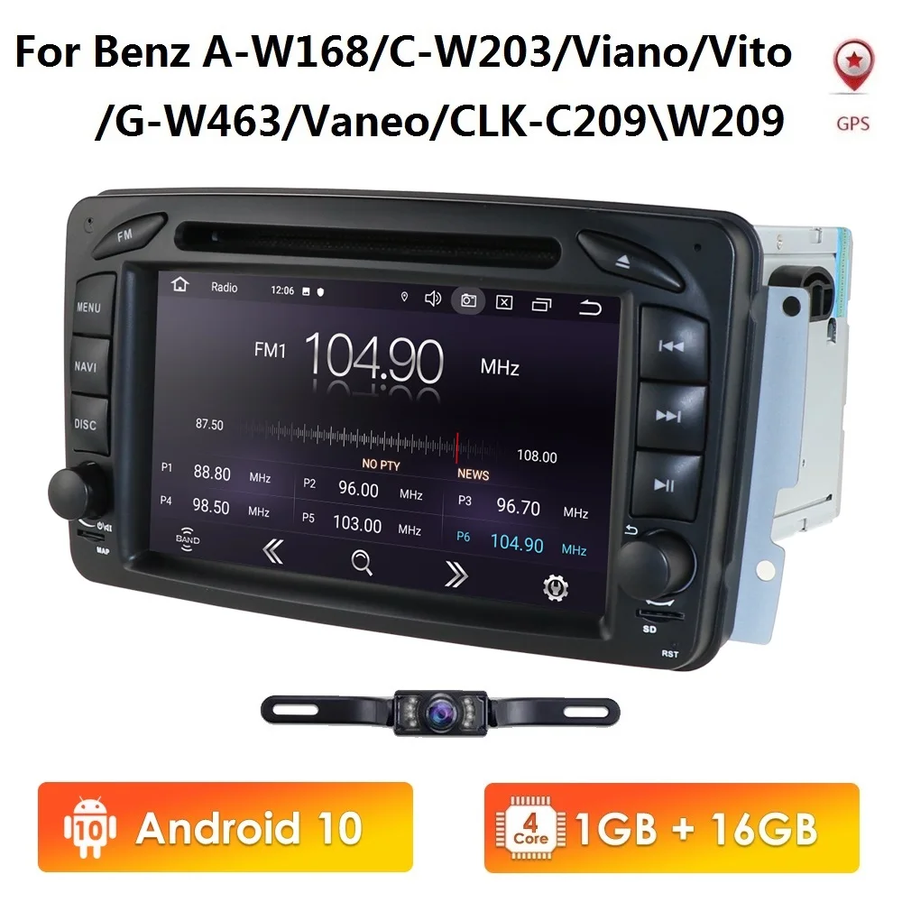 Автомобильный мультимедийный плеер Android 10 GPS 2 Din автомобильный радиоприемник DSP