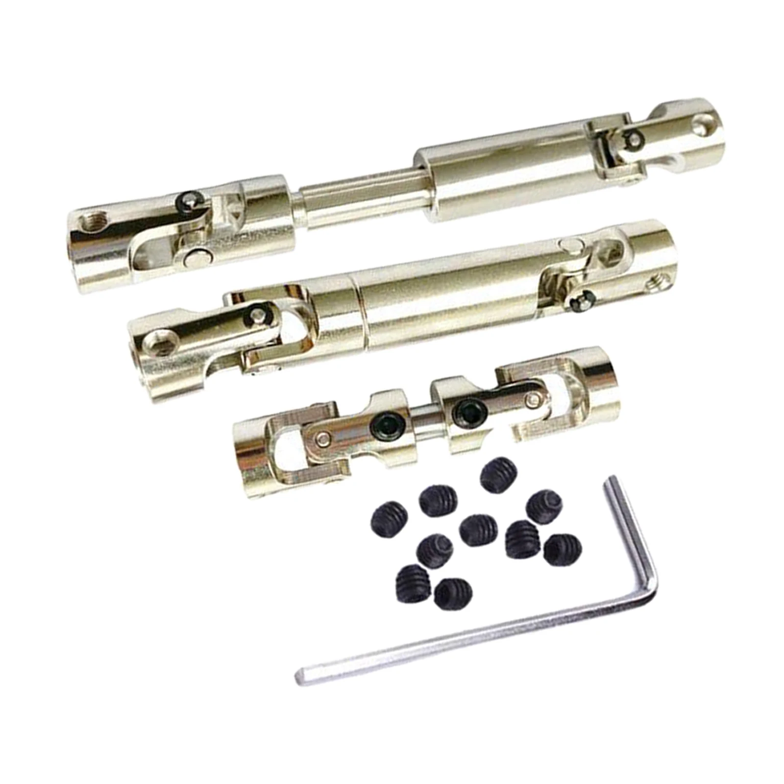 

3Pcs Metal Drive Shaft Upgrade Parts with Wrench for 1/12 MN86 RC Truck Car