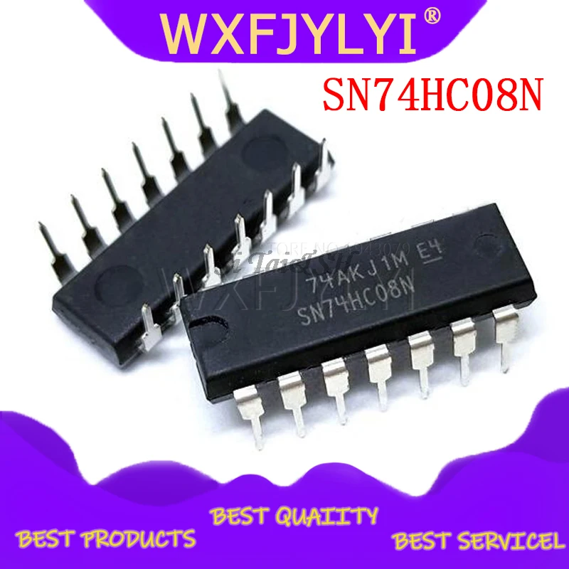 10 шт. SN74HC08N DIP14 SN74HC08 DIP 74HC08N 74HC08 DIP-14 Новый и оригинальный IC | Электронные компоненты