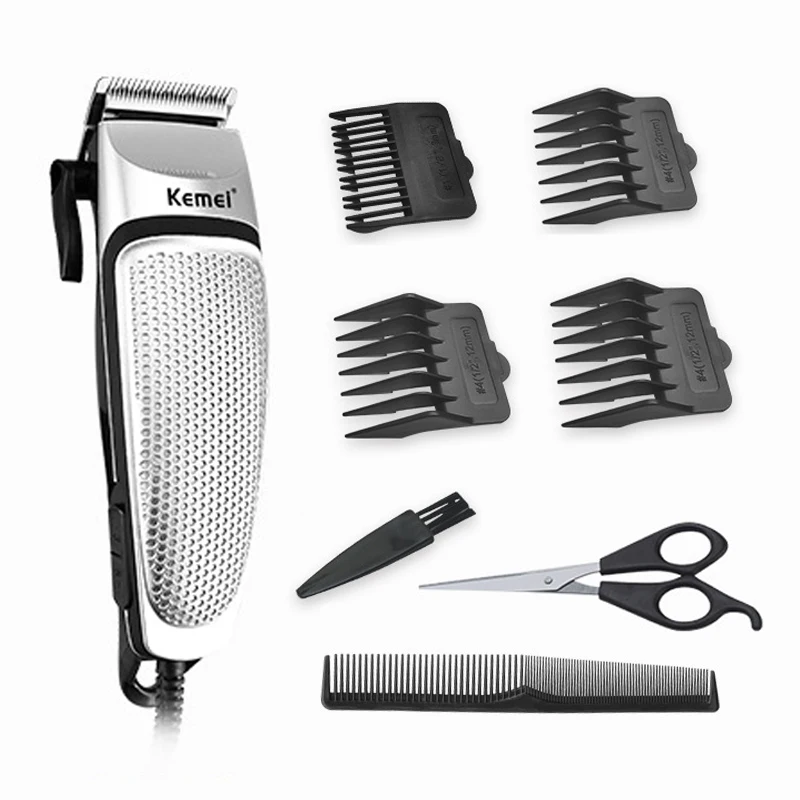 

Kemei Professional Electric Hair Clipper Corded Household Low Noise Hair Trimmer Machine Beard Shaver Trimer Haircut Salon Tool