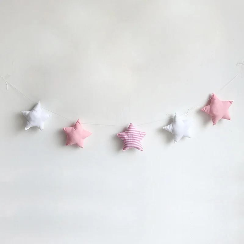 pink white stripe 150 см, украшение для детской комнаты, настенные подвески, декоративное украшение, звезда, мягкие игрушки, детские подарки, вечерние, рождественские украшения - Цвет: pink white stripe