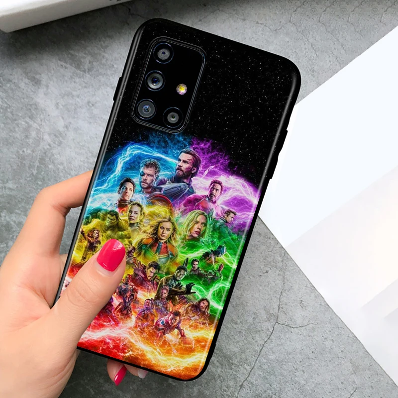 

Marvel Deadpool Iron Man For Samsung A72 A52 A02 A32 A12 A42 A51 A91 A81 A71 A41 A31 A21 A01 S Black Phone Case