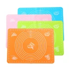 Многоразмерная силиконовая подставка для выпечки, силиконовая подставка для теста со шкалой для раскатки теста, макарон, пиццы, инструменты для выпечки теста