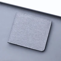 fashion mens 2020 short wallet horizontal ultra thin wallet portable multifunctional hot selling id card holder black grey