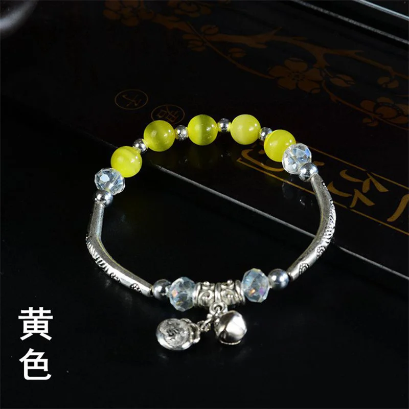 Браслеты в богемном стиле с имитацией сердолика кораллового кристалла бусины