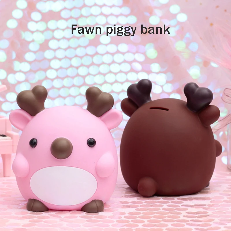 

Cartoon Deer Shaped Piggy Bank Children's Toy Birthday Gift Home Decoration Piggy Bank Piggy Bank Coin Storage Box