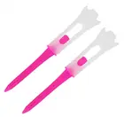 50% горячая Распродажа 2 шт. 83 мм, белые аксессуары для спорта на открытом воздухе, деревянные Тройники, двухслойные, с низким сопротивлением, тройники для гольфа, шипы для площадки