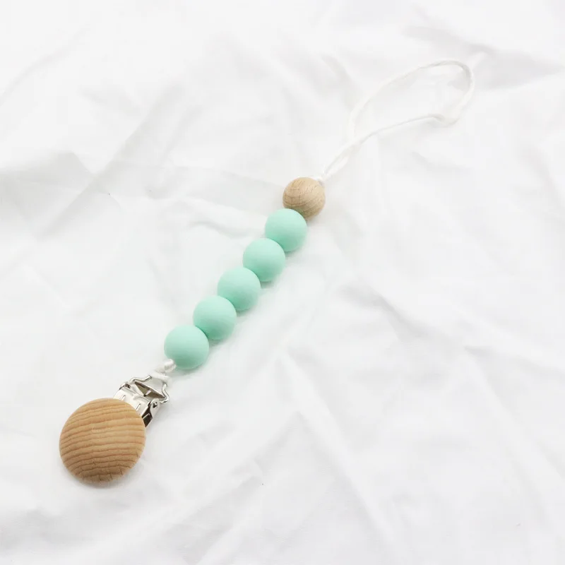BPA-free Pacifier Chain Food Grade Silicone Nipple Anti-drop Baby Molar Toy Tooth Gum DIY Handmade | Мать и ребенок