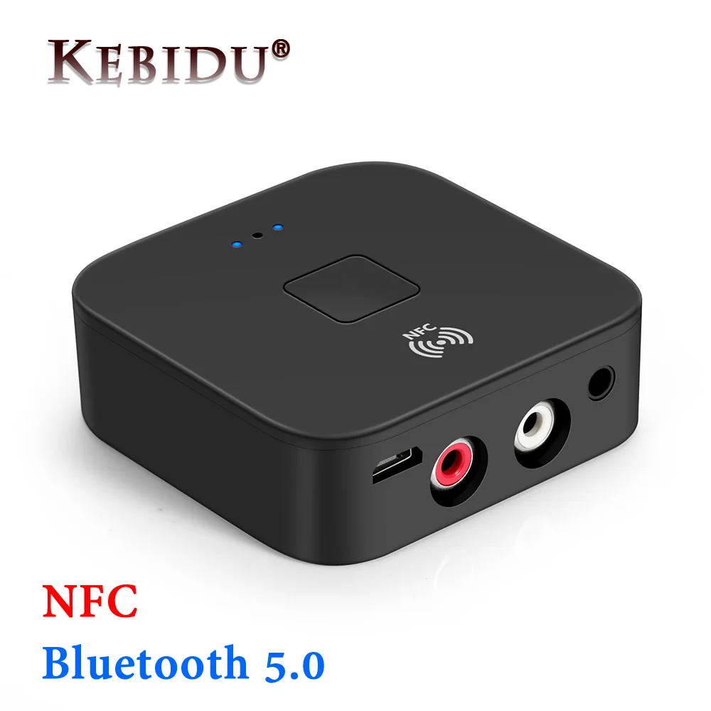 

New Bluetooth 5.0 Receiver NFC 3.5mm AUX 2RCA Jack Hifi & Stereo Bluetooth Car Wireless Adapter Music 3.5 Audio Receiver Auto ON