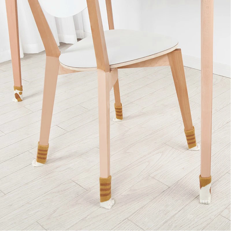 

LuanQI Lovely Cat Paw Table Foot Socks Chair Leg Cover Socks Floor Protector Knitting Socks Door Handle Dust Cover Home Decor