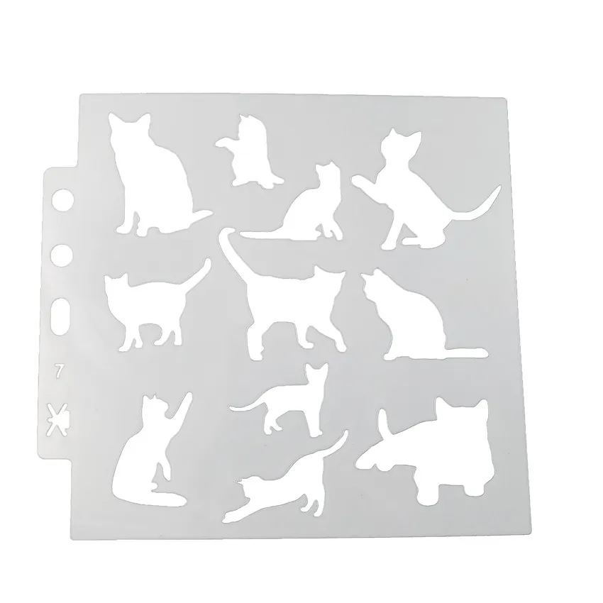 Лидер продаж трафареты для скрапбукинга в форме котенка 13*14 см Пластиковая форма