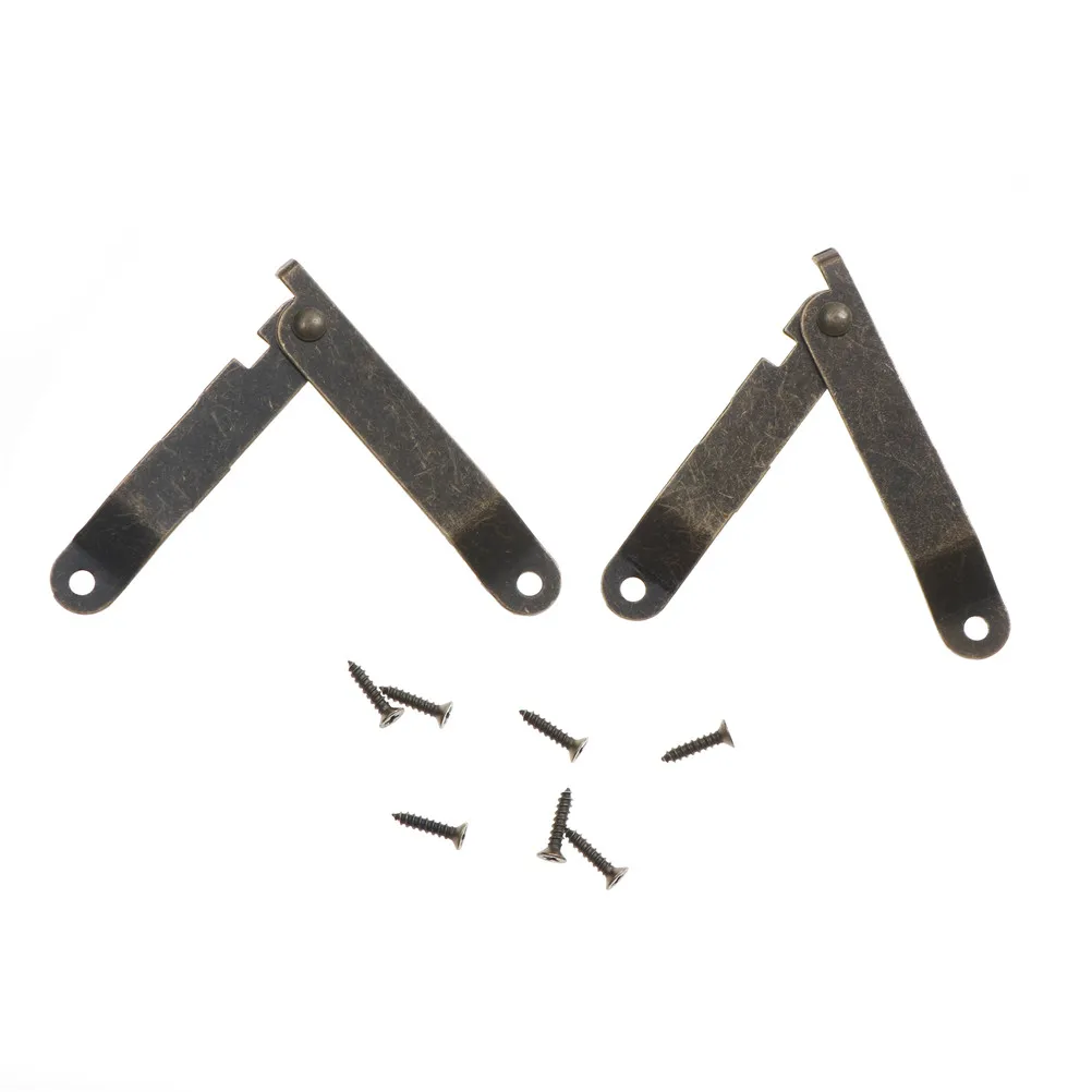 2 шт. мебельные аксессуары Античная бронзовая крышка опорные петли для дисплея