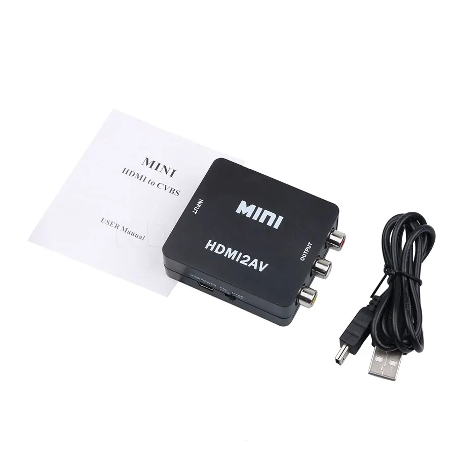 Горячая Распродажа HDMI к RCA AV/CVBS адаптер HD 1080P Mini HDMI2AV видеопреобразователь для PS3 VCR