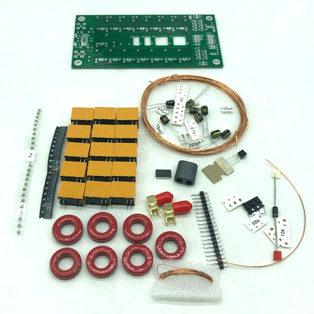 

ATU-100mini Automatic Antenna Tuner DIY Kit Metal Signal Control PCB Chip Soldered 1.8-50MHz OLED By N7DDC Firmware Programmed