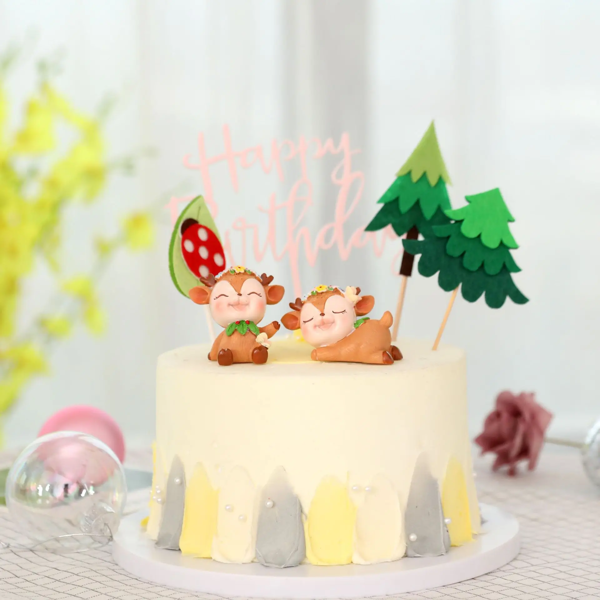 Детский Топпер для торта в виде оленя на день рождения веселые игрушки детей