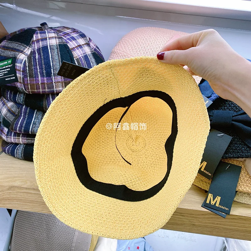 

2021 Youth Spring/Summer New Seaside Sunscreen Dome Bucket Hat Fisherman Hat Show Face Little Lady Trendy Style