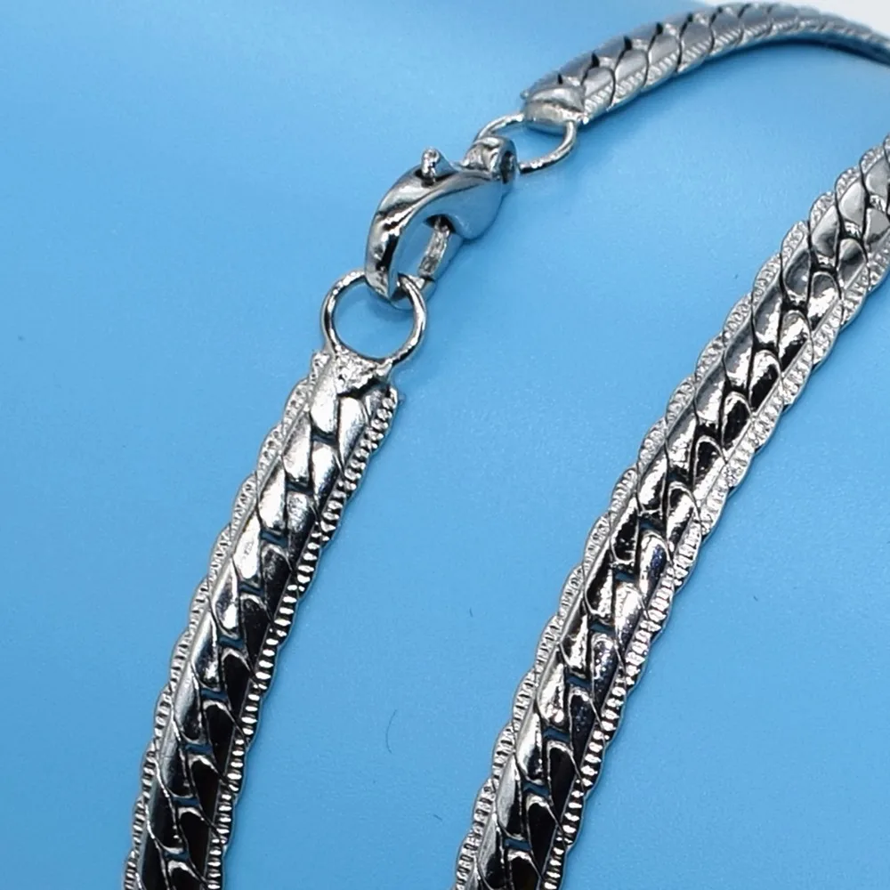 Цепочка из нержавеющей стали для мужчин и мальчиков ожерелье с плетением звеньев