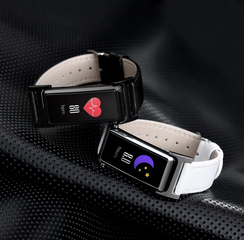 Бизнес кожаный смарт-браслет шагомер пульсометр Спортивный Браслет