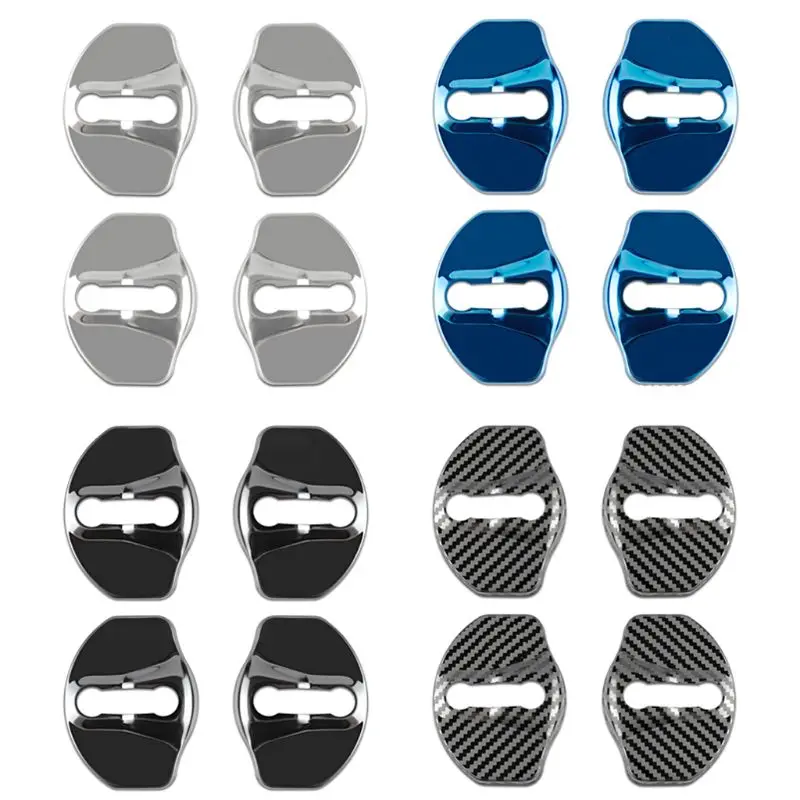 

4PCS 3D Car Door Lock Buckle cover for tesla model 3 model X Car Stickers