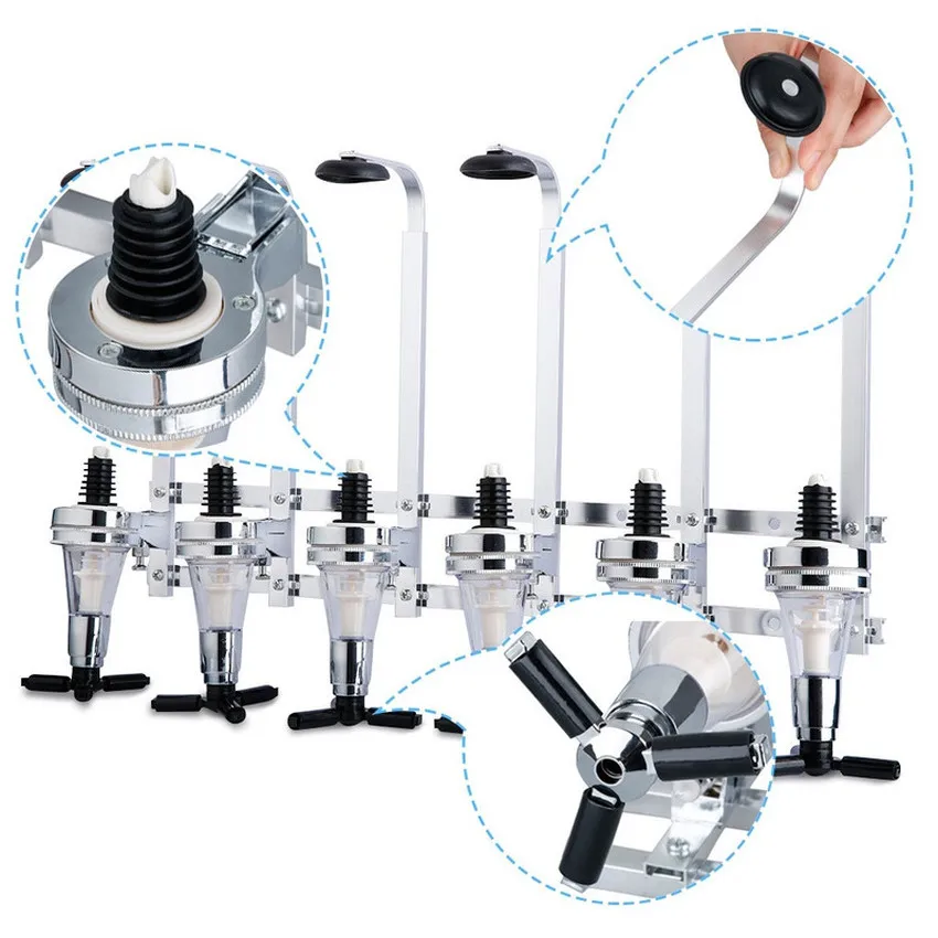 Настенный 6 станционный бар для ликера дворецкий диспенсер вина устройство