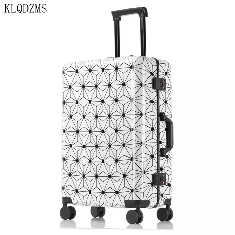 

KLQDZMS aluminum frame 20"24"26"29inch High quality Rolling Luggage Spinner Business long distance travel Suitcase On Wheels