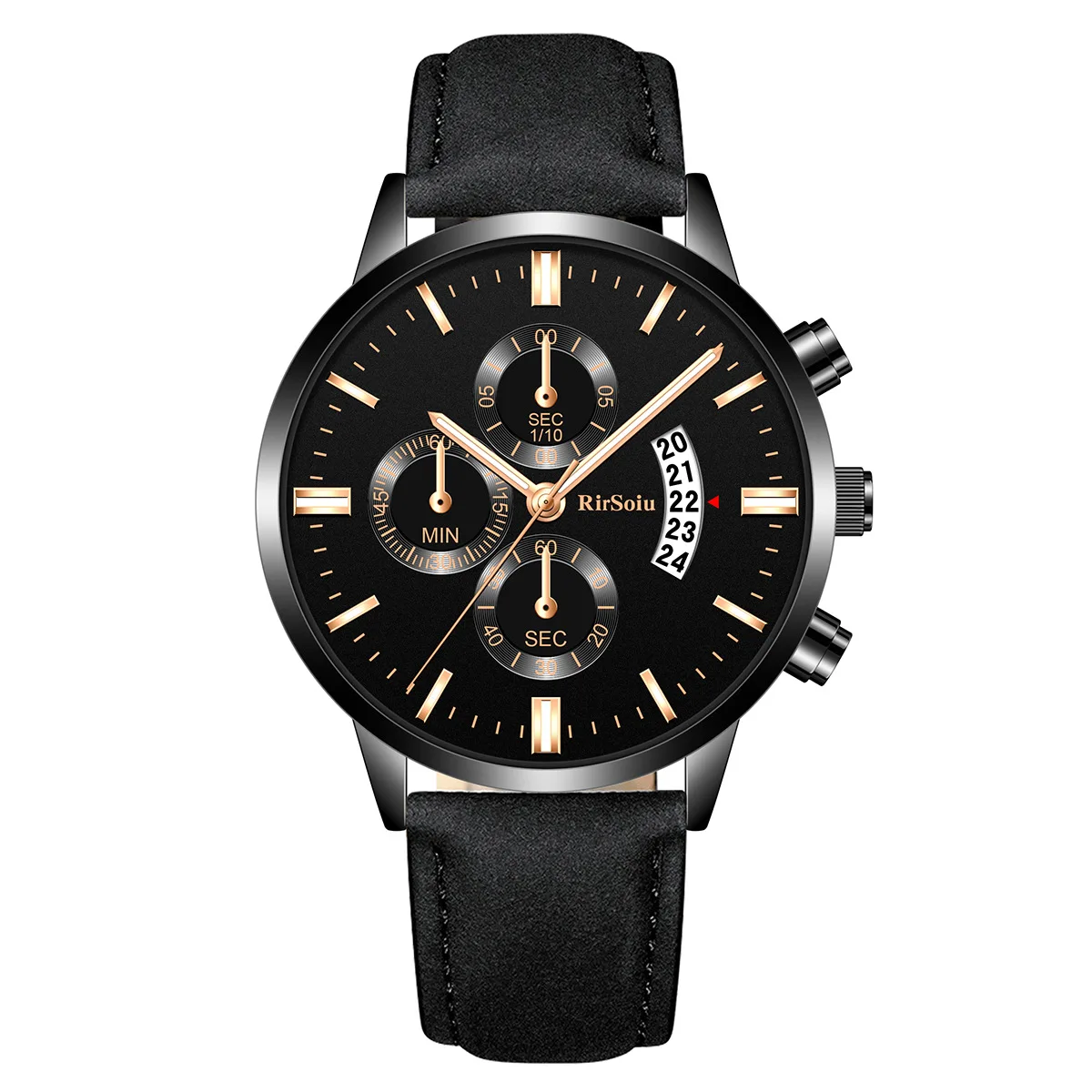 

Classic men's watch fashion three-eye six-hand five-calendar watch calendar waterproof leisure business luxury quartz belt watch