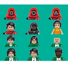 8 шт.компл. строительные блоки для корейских игр кальмар, 6 игрушек, кальмар, новинка 2021, модель Красной маски, искусственная игра, куклы, подарок для детей