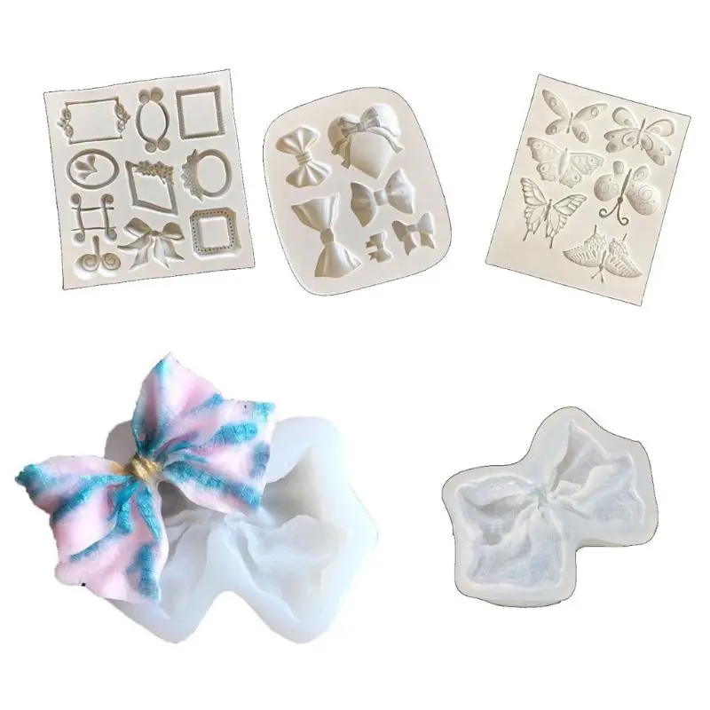 

Bow Tie Collection Silicone Mold Fondant Sugarcraft Mould Gum Paste Chocolate Resin Cake Mold Jewelry Baking Tools
