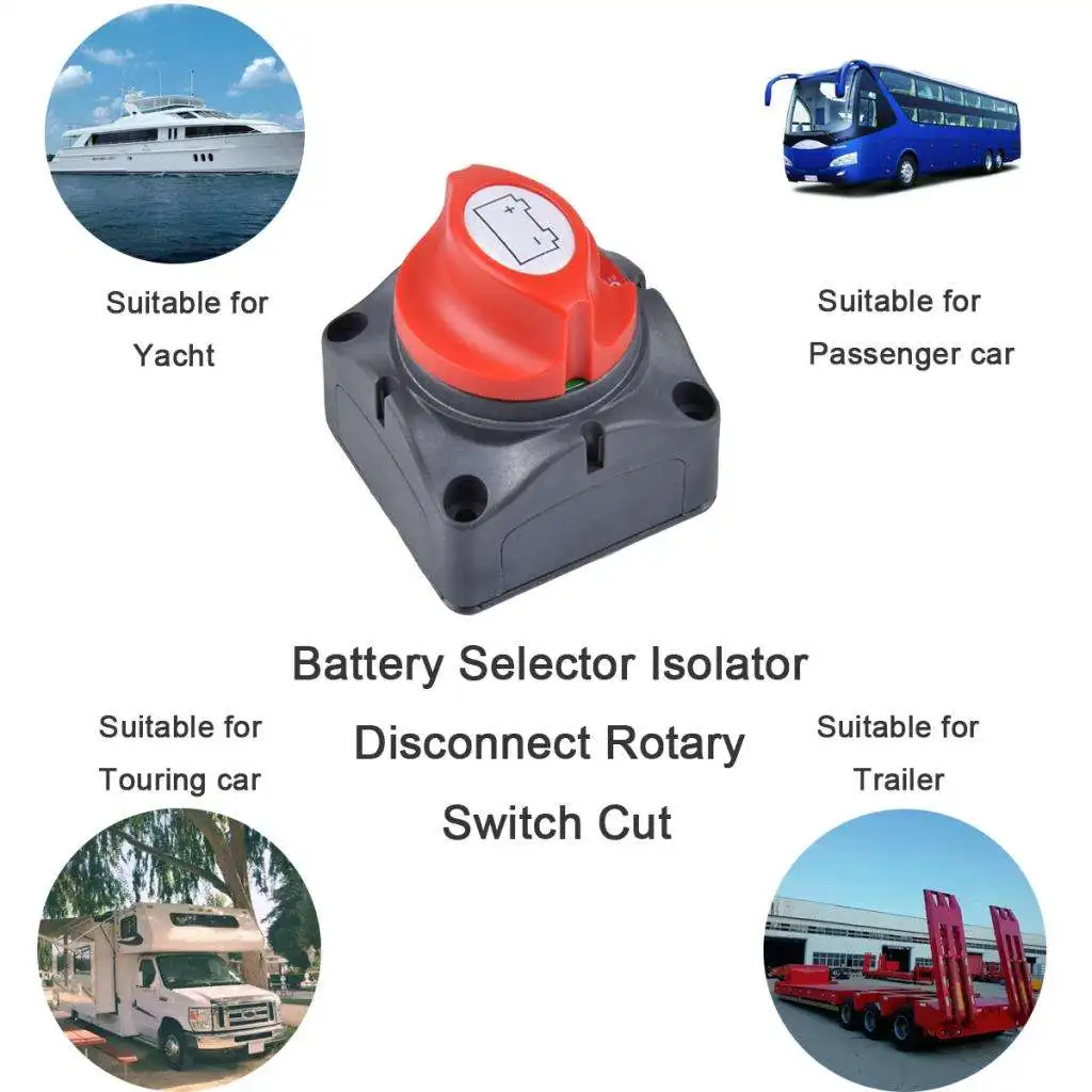 

Car RV Marine Boat Battery Selector Isolator Disconnect Rotary Switch Cut