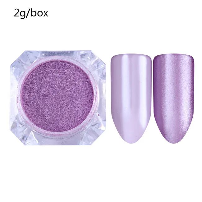 Purple4 1 коробка жемчужная оболочка Аврора неоновый Хамелеон блеск для ногтей зеркало для ногтей пигмент порошок для дизайна ногтей Украшение DIY дизайн - Цвет: Purple4