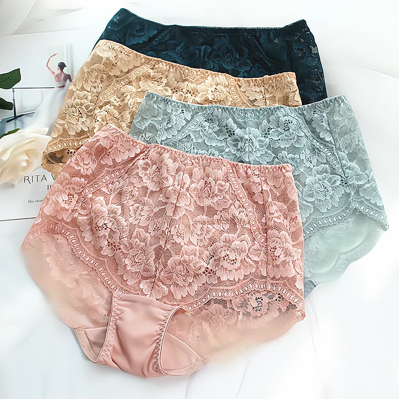 Женские трусики FL с высокой талией Роскошные вышивкой на ягодицах бесшовное