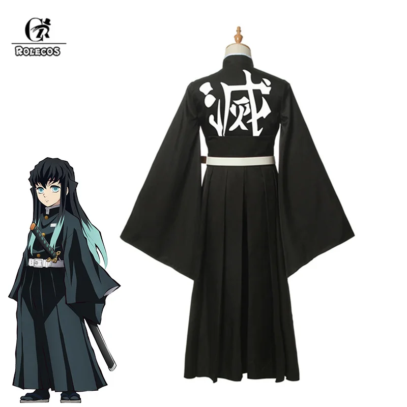 Женский костюм кимоно ролеко из аниме рассекающий демонов косплей тоkitou Muichirou для